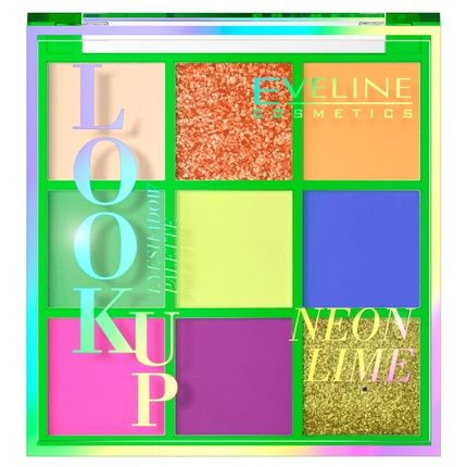 Eveline Look Up Neon Lime Eyeshadow Palette 9 Shades 10.8G