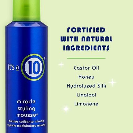 It'S A 10 Haircare Miracle Styling Mousse Superior Hold Adds Volume And Shine Colour Safe 262Ml - Image 3
