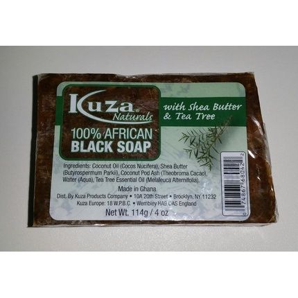 100 African Black Soap With Shea Butter And Tea Tree Oil