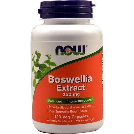 Now Boswellia Extract 250Mg With Turmeric Root Extract 120 Veg Capsules