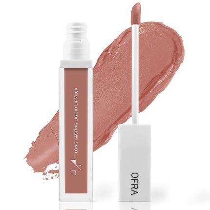 Ofra Cosmetics Sao Paulo Long Lasting Liquid Lipstick Neutral Peach Nude Lightweight Velvet Matte Lip Makeup With Vitamin A And Antioxidants 8G Tube