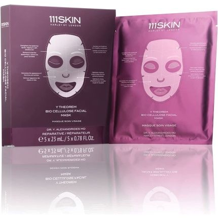 111Skin Y Theorem Bio Cellulose Facial Mask 5 Masks 115Ml/4.62Fl.Oz