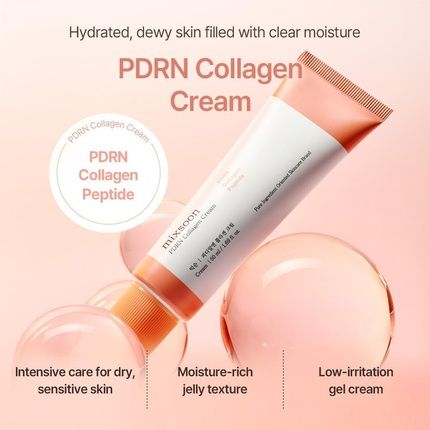 Mixsoon Pdrn Collagen Cream 169 Fl Oz 50Ml Radiance With Plant-Based Pdrn