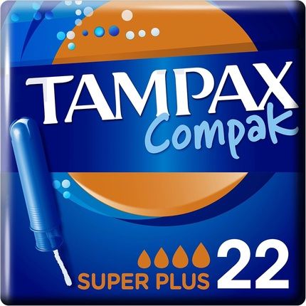 Tampax Compak Super Plus Tampons With Applicator 22 Individual Sleeves