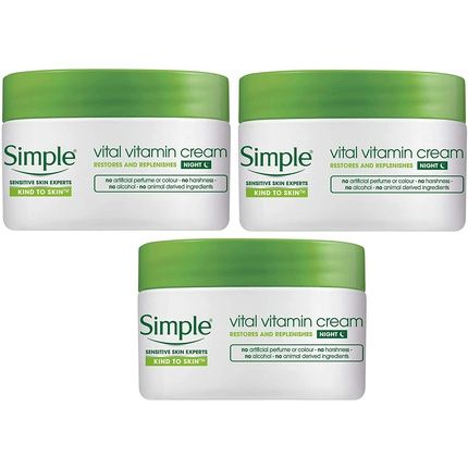 Simple Vital Vitamin Night Cream 50Ml 3 Pack