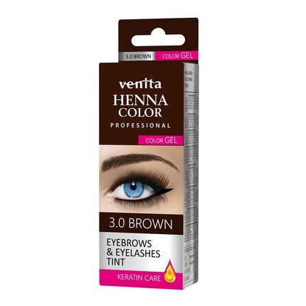 Venita Professional Henna Color Gel Eyebrow And Eyelash Dye 3.0 Brown