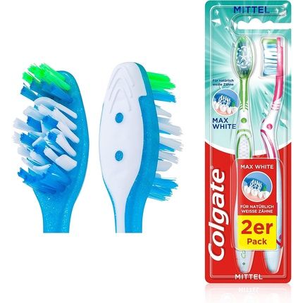 Colgate Max White Medium Toothbrush - Pack Of 2