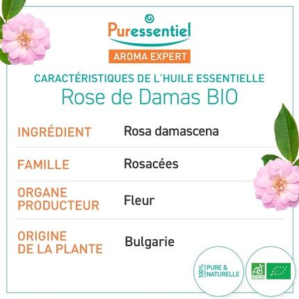 Puressentiel Organic Damask Rose Essential Oil Rosa X Damascena 2L - Image 3