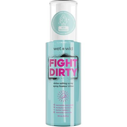 Wet N Wild Fight Dirty Makeup Clarifying Setting Spray With Hydrating And Balancing Formula - Natural Finish