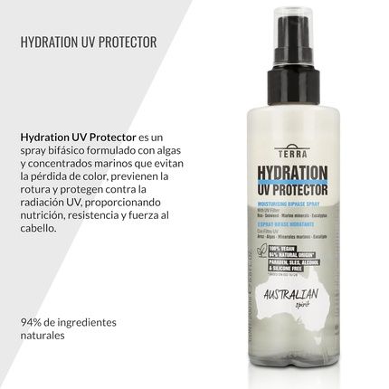 Lendan Terra Hydration Uv Protector Detangling Spray 200Ml Moisturizing Two-Phase Spray Heat And Uv Protection Prevents Hair Breakage