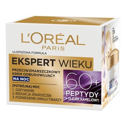 L'Oreal Age Specialist Expert Age 60+ Anti-Wrinkle Night Repair Cream 50Ml