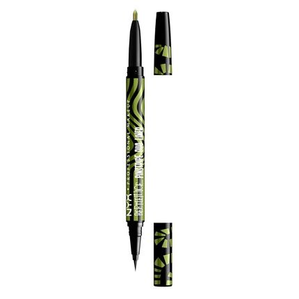 Nyx Professional Makeup Beetlejuice Pinstripe Duo Eye Liner Dual-Ended Black
