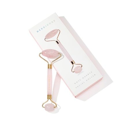 Herbivore Stone Facial Roller Helps Reduce Puffiness Ease Muscle Tension And Improve Skin Elasticity Lymphatic Drainage 1 Count Rose Quartz Roller