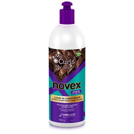 Novex My Curls Memorizer Leave In Conditioner 16.9 Oz. Defines Curls Controls Volume Reduces Frizz Adds Softness For All Curly Hair Types