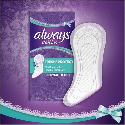 Always Dailies Normal Fresh & Protect Breathable Panty Pads With Absorbent Core 60 Pcs - Image 3