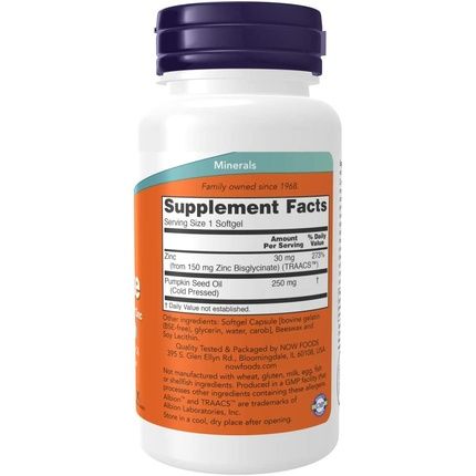 Now Foods Zinc Glycinate 120 Softgels