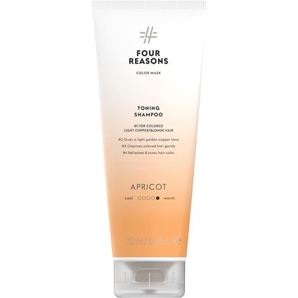 Four Reasons Color Mask Shampoo Sulfate Free Toning For Blonde And Light Copper Hair 8.5 Oz Apricot