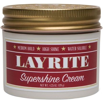 Layrite Supershine Cream 120G Medium Hold Water Soluble High Shine