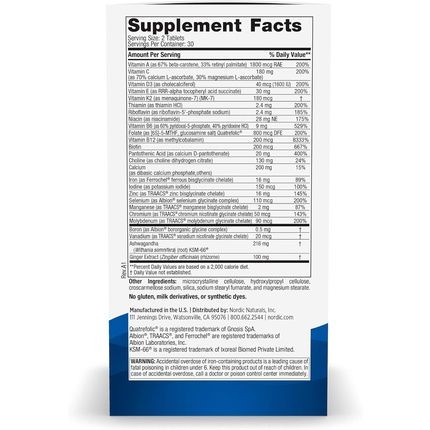 Nordic Naturals Women'S Multivitamin Extra Strength For Skin, Hair, Energy, And Bone