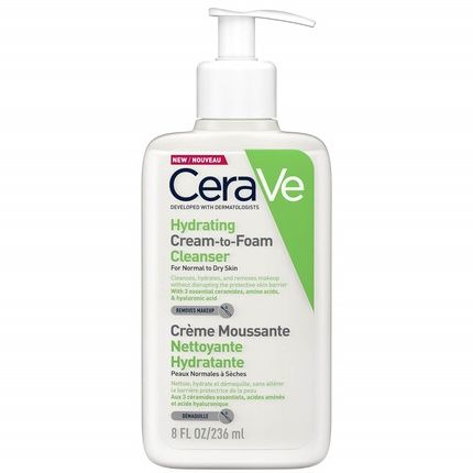 Cerave Moisturizing Cleansing Foam For Normal And Dry Skin 236Ml