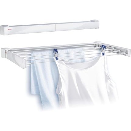 رف تجفيف الملابس القابل للطي من Leifheit Telegant 30 Protect Wall Dryer قوي
