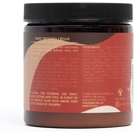 As I Am Twist Defining Cream For Shiny Smooth Twists And Twist-Outs 227G