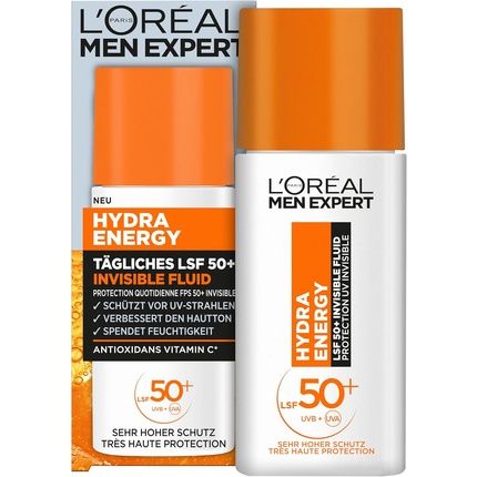 L'Oreal Men Expert Uv Sun Protection Spf 50 Invisible Fluid