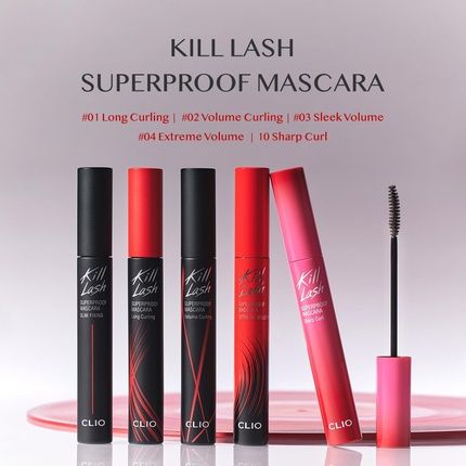 Clio Kill Lash Superproof Mascara 02 Volume Curling For Dense Application Black