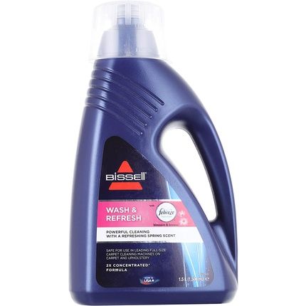 Bissell Wash & Refresh Febreze Carpet Cleaner Shampoo Concentrated 2X Formula Removes Stains & Neutralises Odours 1078N Blossom Breeze