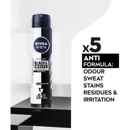 Nivea Men Invisible Black & White Original Anti-Perspirant Deodorant Spray 250Ml