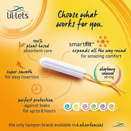 Lil-Lets Extra Comfort Regular Absorbency Non-Applicator Tampons 16 Tampons - Image 3