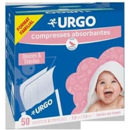 Urgo Sterile Nonwoven Compresses For Family & Infants 100 Compresses 7.5