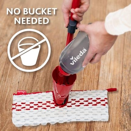 Vileda 1-2 Spray Max Microfibre Mop Red