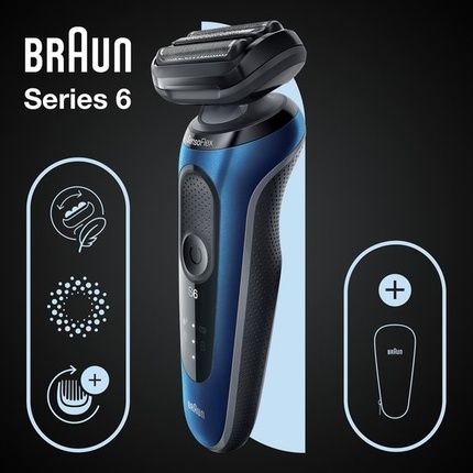 Braun Series 6 61-B1000S - Electric Shaver Men - Blue