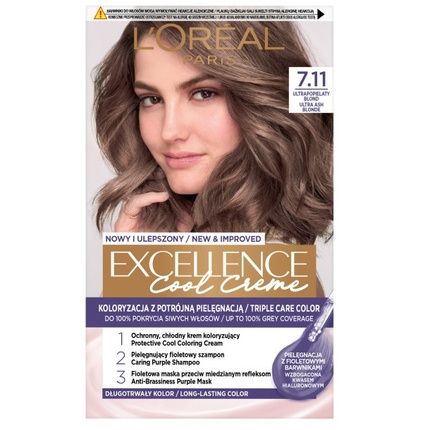 L'Oreal Excellence Cool Creme Hair Color 7.11 Ultra Ash Blonde