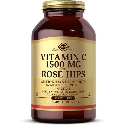 Solgar Vitamin C 1500Mg With Rose Hips - Healthy Immune System - Antioxidant - Vegan - 180 Tablets