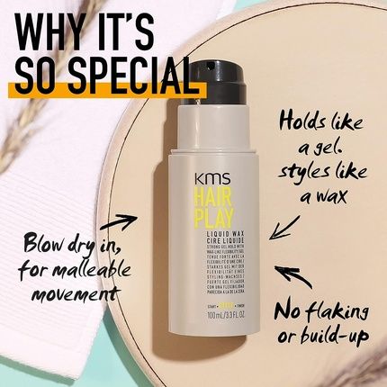 Kms Hair Play Liquid Wax For Strong Gel Hold 100Ml