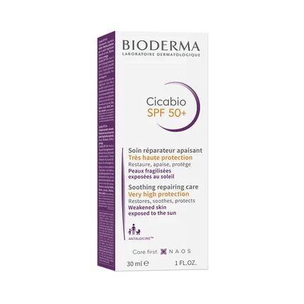 Bioderma Cicabio Spf 50 Cream 30 Ml High Protection Sunscreen For Sensitive Skin