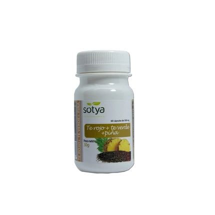 Sotya Sotya Green Tea, Red Tea And Pineapple 500 Mg Capsules 60 Units