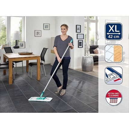 Leifheit Back-Friendly Floor Wiper Profi Xl Micro Duo With Steel Handle 140Cm - Image 3