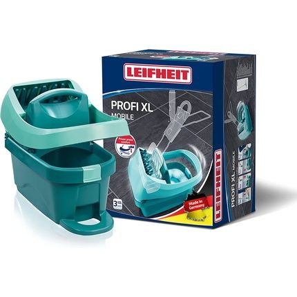 Leifheit Profi Xl Wringing Bucket With Rollers For Profi Mop Turquoise 51 X 39 X 29 Cm