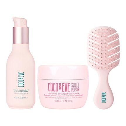 Coco & Eve Date Night Kit Conditioner 150Ml + Mask 212Ml + Detangling Brush