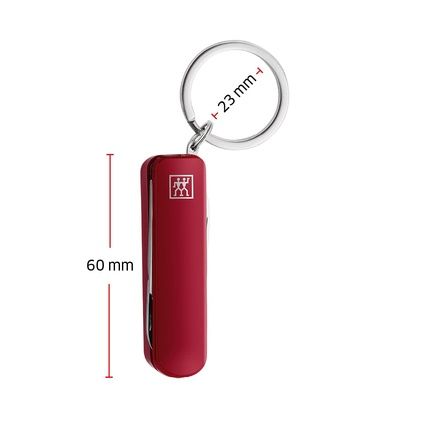 Zwilling Multi-Tool Manicure Keychain With Stainless Steel Nail Scissors, Clippers, And File In Travel Size Red 60Mm - Image 3