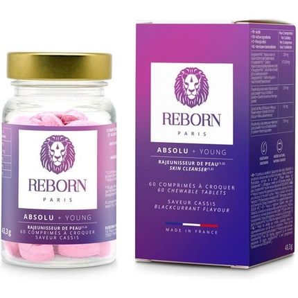 أبسولو + مجدد البشرة الشابة 60 قرصًا - الشعر والبشرة والأظافر التي تولد من جديد