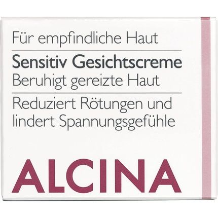 Alcina Sensitive Face Cream 50Ml Soothes Irritated Skin And Relieves Tightness - Unperfumed Suitable For Fragrance Allergies