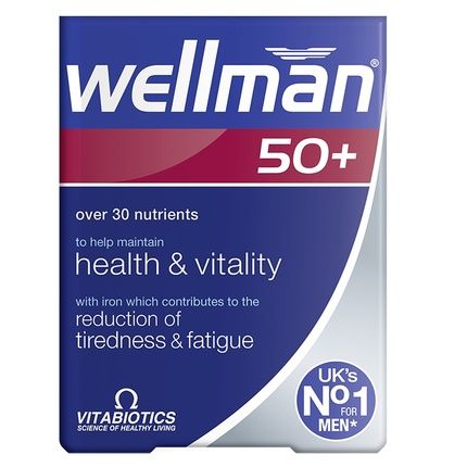 Vitabiotics Wellman 50+ Plus Advanced Vitamin Dietary Supplement 30 Tablets