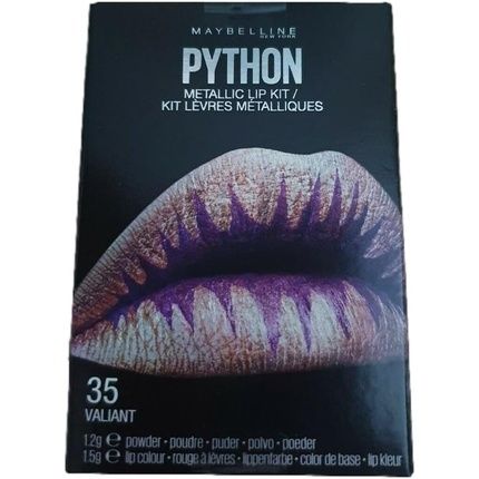 Maybelline New York Lip Python 35 Valiant Set Lipstick 1.2G + Eye Shadow Metallic 1.5G