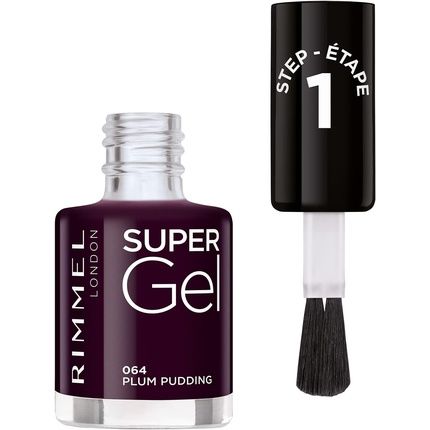 Nail Polish Rimmel London Super Gel Plum Pudding No 064 12Ml