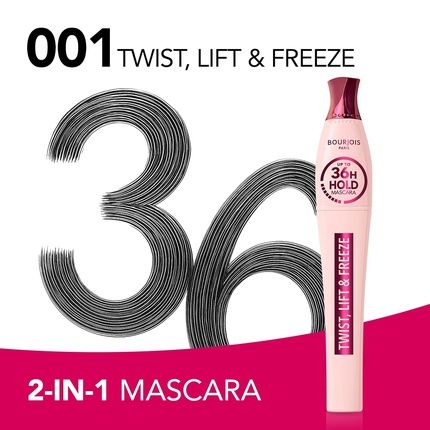 Bourjois Twist Lift & Freeze Mascara Black 36 Hour Hold Extreme Lift - Image 3