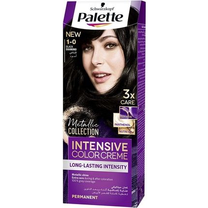 Schwarzkopf Palette Intensive Permanent Colour Cream Hair Colour 1-0 Black 100Ml